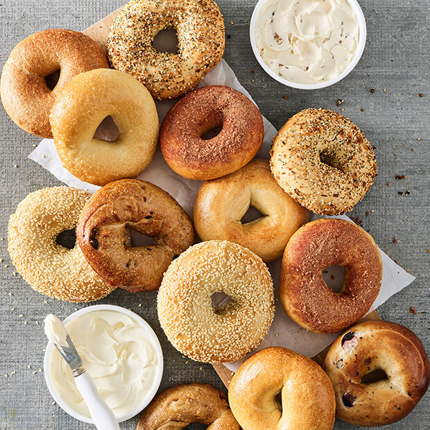 View Bagels and Cream Cheese